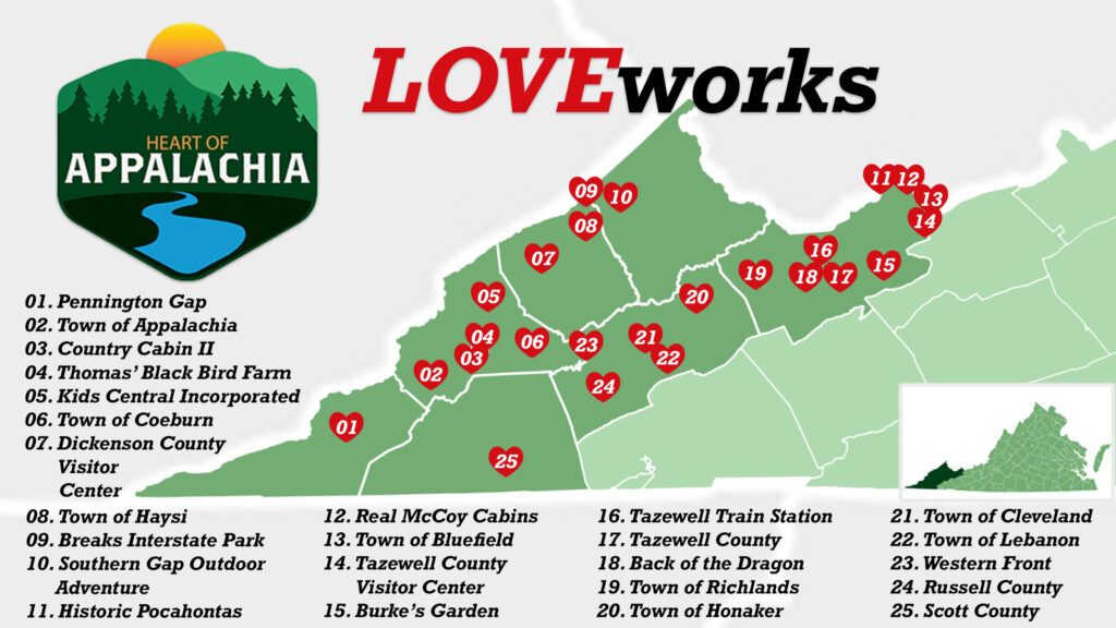 Heart of Appalachia LOVEworks Map