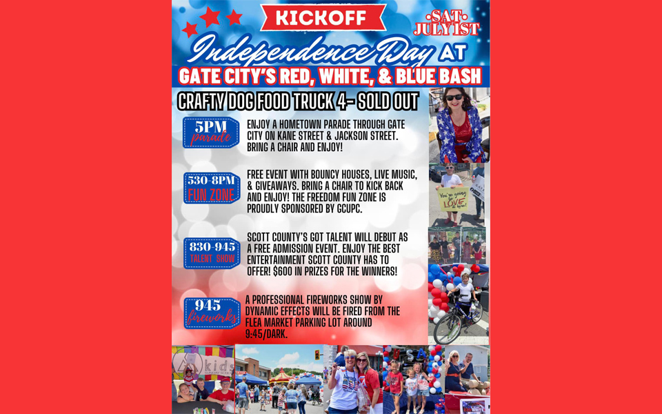 Gate City's Red White & Blue Bash Flyer