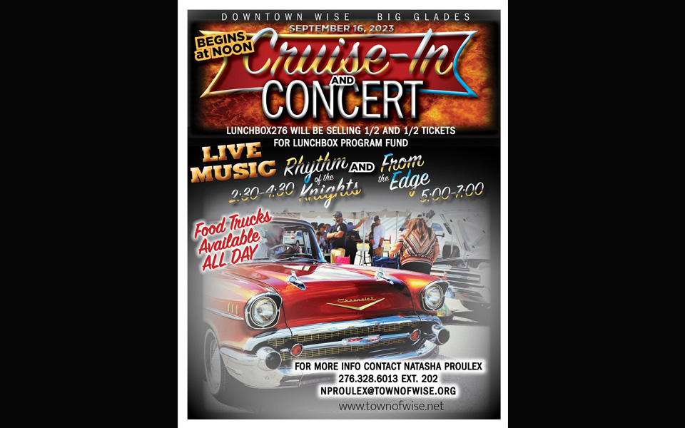 Big Glades Cruise-In and Concert Flyer