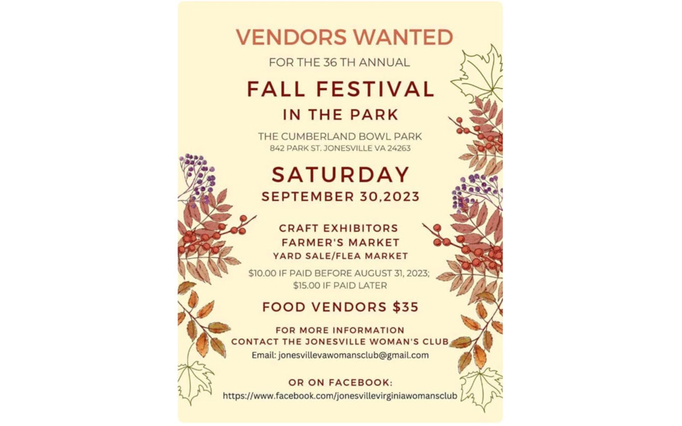 Fall Festival in the Park flyer