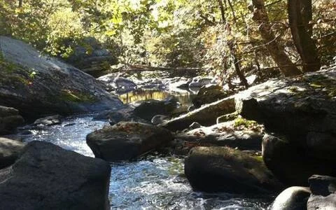 The Guest River flowing through the gorge along the Guest River Gorge Trail in Wise County, Virginia
